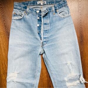 Re/Done Levi Ultra High Rise 26 inseam 29" distressed